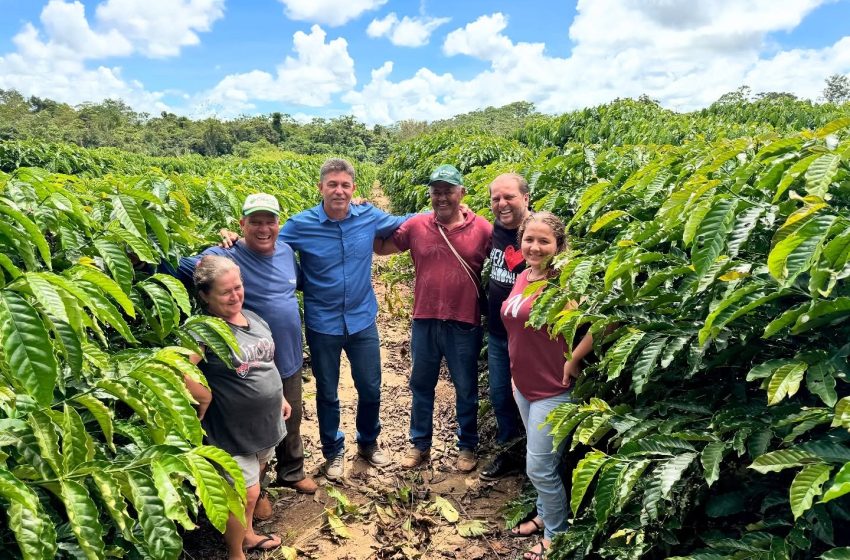 Deputado Cirone Deiró visita cafeicultores e destaca lei que define início da colheita do café em Rondônia