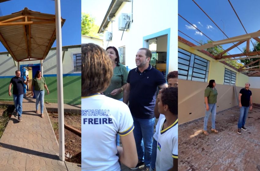 Cacoal: Escola Paulo Freire recebe reforma do teto ao piso